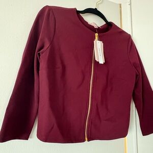 Philosophy Petite Deep Burgundy Blouse